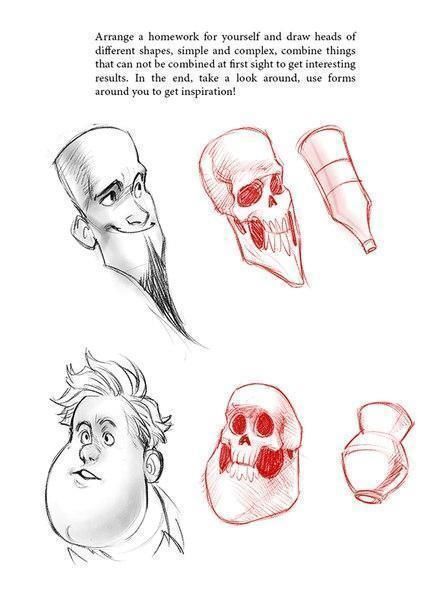 Shape Language, 얼굴 드로잉, Drawing Heads, Human Head, 캐릭터 드로잉, Art Help, Cartoon Faces, Head Shapes, Cartoon Character Design