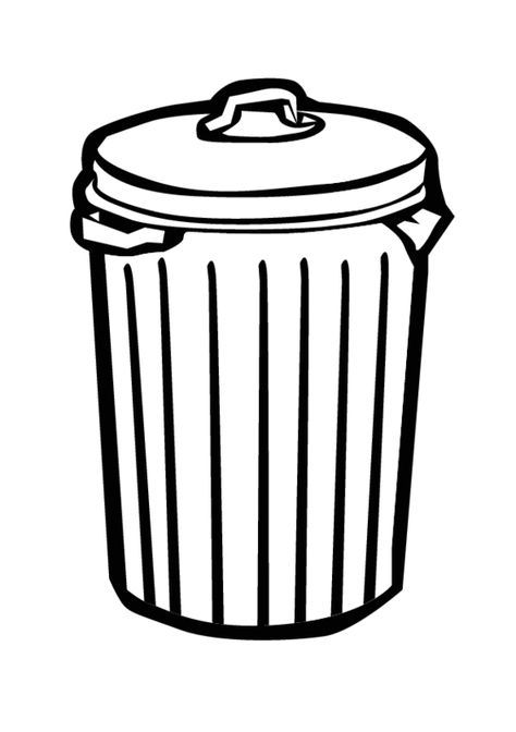 Eps Trash Can0001 Printable Coloring In Pages For Kids Number 531 Can Clipart, Recycle Cans, Cartoon Clip, Trash Art, Printable Pictures, Colouring Printables, Clipart Black And White, Garbage Can, Cartoon Drawings