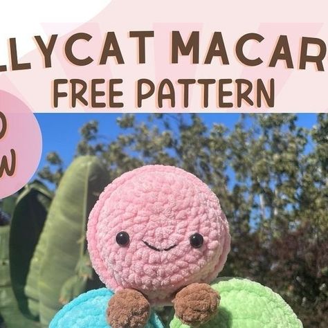 Jellycat Crochet Free Pattern, Jelly Cat Crochet Patterns, Crochet Jellycat Pattern Free, Jellycat Crochet Pattern, Free Crochet Patterns Instagram, Jelly Cat Crochet, Cute Crochet Plushies Free Pattern, Jellycat Crochet, Pink Crochet Ideas