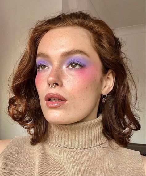 Eurovision Makeup, Colorful Makeup Aesthetic, Bushy Brows, Funky Makeup, 80s Makeup, Euphoria Makeup, Fun Makeup, Bright Makeup, Pride Makeup