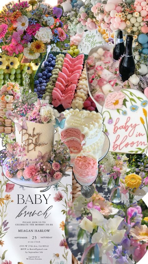 Wildflower Wedding Theme, Whimsical Baby Shower, Girl Shower Themes, Baby Shower Sweets, Surprise Baby Shower, Baby Shower Theme Decorations, Garden Baby Showers, Wildflower Baby Shower, Baby In Bloom