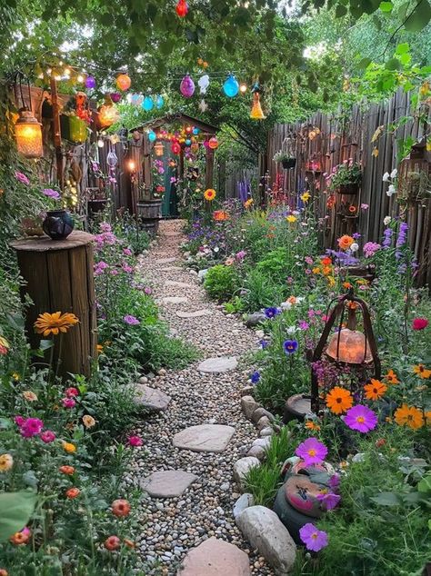 Beautiful House Images, Fairytale Garden, Dream House Aesthetic, Hippie Garden, Dream House Rooms, Garden Path, Side Yard, Whimsical Garden, Garden Lovers