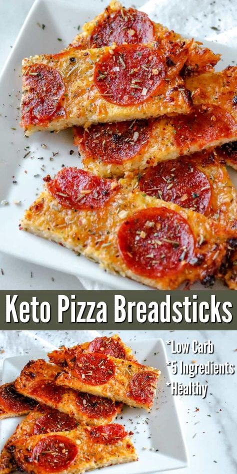 Pizza Breadsticks, Snack Sani, Plats Healthy, Keto Pizza, Low Carb Diets, Low Carb Lunch, Low Carb Pizza, Keto Recipes Dinner, Idee Pasto Sano