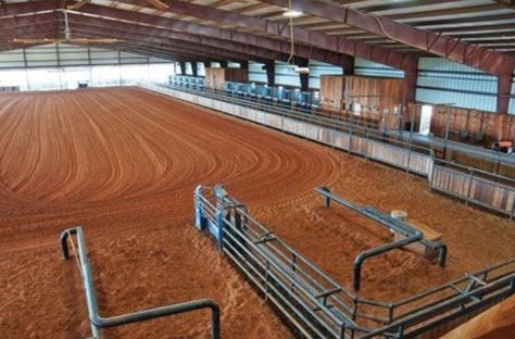 Barrel Racing Arena, Roping Arena, Equine Facility, Roping Dummy, Pipe Fence, Barn Layout, Horse Farm Ideas, Farm Building, Team Roper