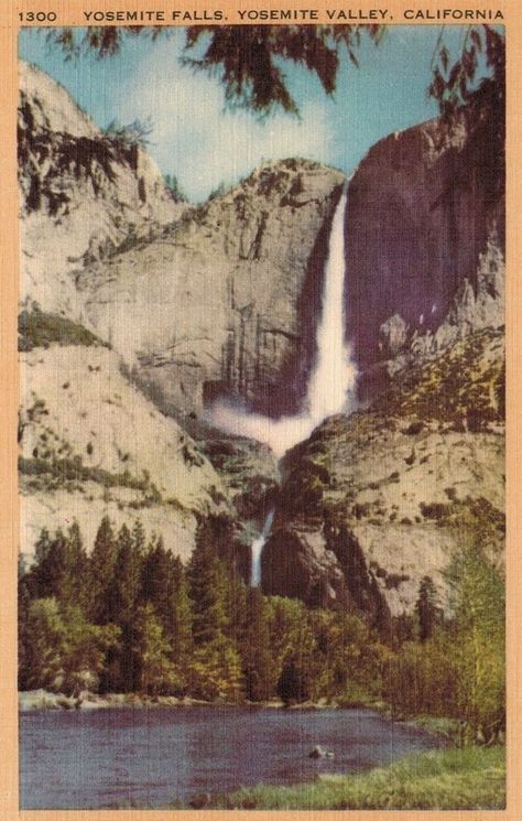 1000+ images about California on Pinterest | Yosemite national park, Postcards and Vintage california California Postcard, Yosemite California, Western Artwork, Antique Postcards, Yosemite Falls, Nature Posters, Yosemite Valley, Vintage California, National Park Posters