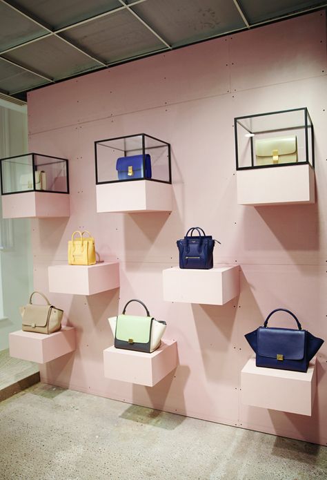 This is what Heaven looks like Handbag Display, Reels Ideas, Retail Inspiration, Store Windows, Bag Display, Exhibition Display, Retail Interior, Visual Display, Store Displays