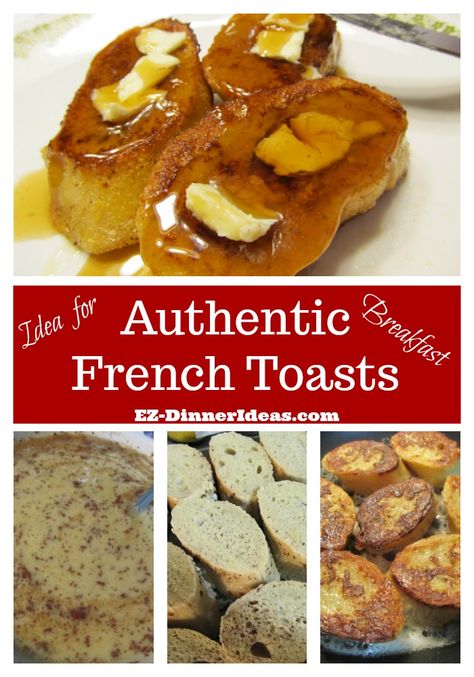 Recipes With Bread Slices, French Recipes Authentic, French Cooking Recipes, Bread To Make, French Bread French Toast, French Recipes, Sliced Bread, Dinner Bread, Breakfast Toast