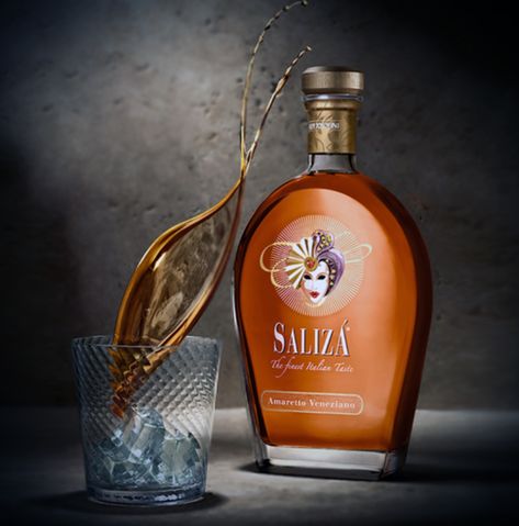 Saliza Almond liqueur for the perfect “Godfather”. Brandy Bottle, Glass Photography, The Godfather, Bottle Design, Syria, Liqueur, Whiskey Bottle, Cognac, Liquor