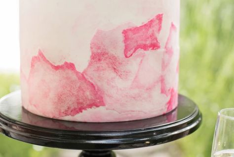 Watercolor Cake Tutorial, Watercolour Cake, Watercolor Cakes, Ruby Cake, Lemon And Coconut Cake, Edible Luster Dust, Cake Tips, Watercolor Cake, Lemon Coconut