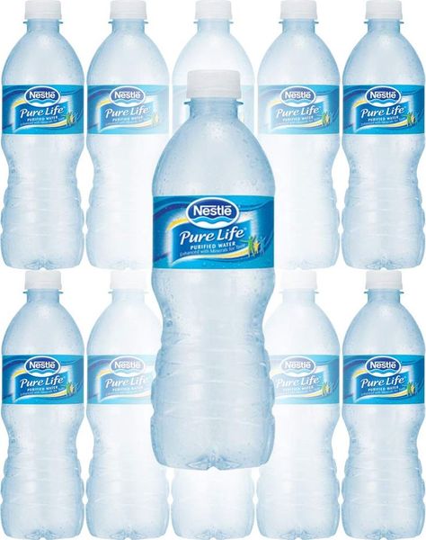 Nestle Water, Pure Life, Purified Water, 16.9 Fl Oz Bottle (Pack of 10, Total of 169 Fl Oz) Nestle Pure Life Water, Pure Life Water, Nestle Water, Nestle Pure Life, Pure Life, Alkaline Water, Purified Water, Flavored Water, Pure Water