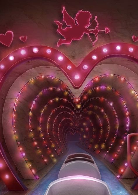 Tunnel Of Love, A Heart, Of Love, Wall, Pink