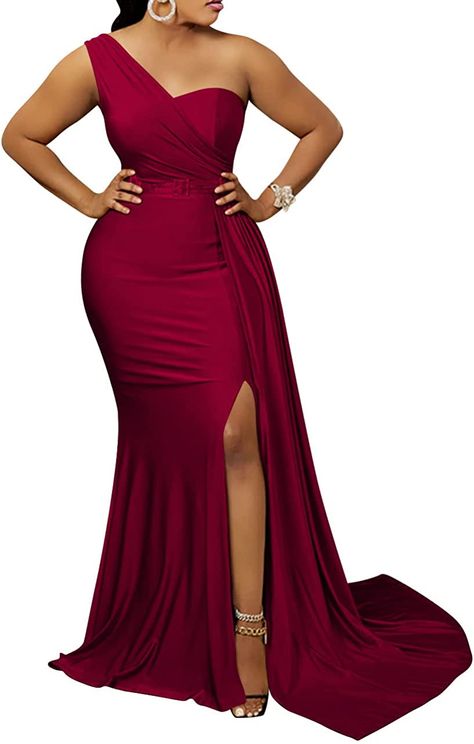 Women Off Shoulder V-Neck Maxi Long Dress Ruched Split Bodycon Mermaid Evening Cocktail Formal Dresses Birthday Dress For Women, Cocktail Dresses Black, Party Dress Birthday, Fitted Party Dress, Casual Sundress, Maxi Long Dress, Evening Dress Floor Length, Split Maxi Dress, Elegant Dresses For Women