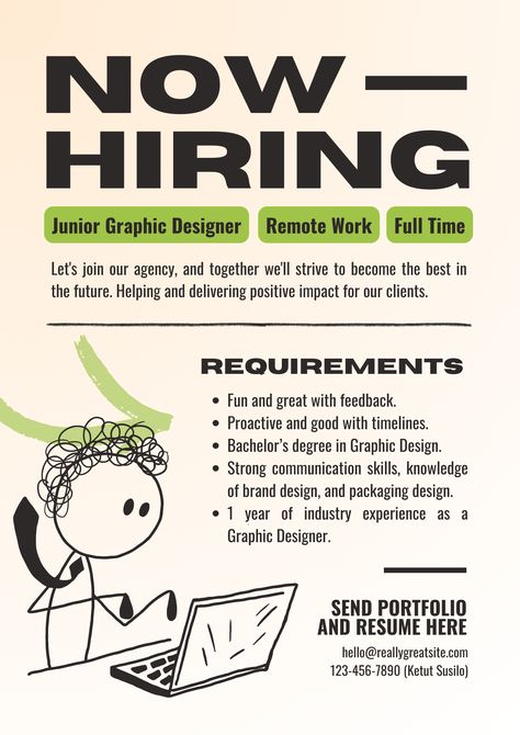 Stand out in the job market with our 'Green and Cream Creative Job Poster.' This fresh and innovative design is perfect for attracting top-tier talent. Make your job postings irresistible—try it today! Job Hiring Poster Creative, Job Hiring Poster, Hiring Template, Hiring Poster, Job Poster, Job Hiring, Creative Jobs, We Are Hiring, We're Hiring