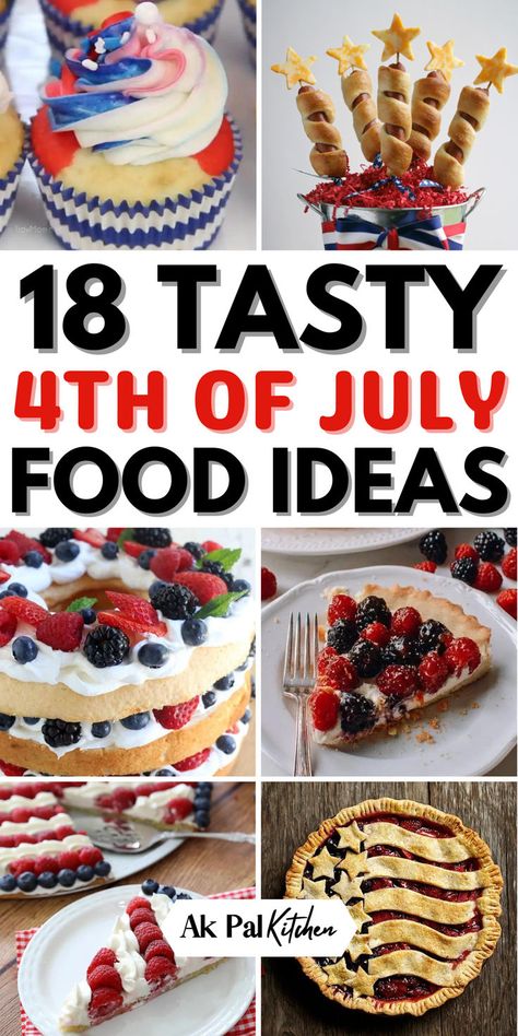 4th of July food ideas are perfect for your celebration. Discover patriotic recipes, including red, white, and blue desserts, and festive 4th of July treats. Enjoy easy 4th of July snacks, American flag desserts, and 4th of July cookies. Plan your party with 4th of July appetizers, potluck ideas, and picnic food ideas. Refresh with 4th of July drinks and serve delicious 4th of July side dishes. Try 4th of July salad recipes and patriotic cake ideas for a memorable celebration. Blue Appetizers, Patriotic Food Ideas, 4th Of July Food Ideas, July Food Ideas, 4th Of July Food, Memorial Day Foods, July Desserts, Fourth Of July Party, Bbq Side