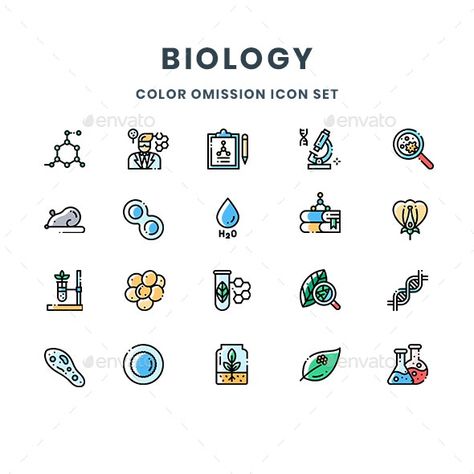 Biology Icons. Download Biology Logo Design, Biology Design Ideas, Biology Symbols, Biology Icon, Biology Drawing, Chemistry Design, Science Doodles, Science Icons, Science Stickers