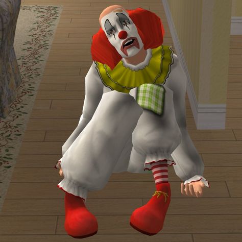 Tragic Clown, Me Pic, Meme Reaction, Creepy Clown, The Sims 2, The Clown, Sims 2, The Sims, Sleep