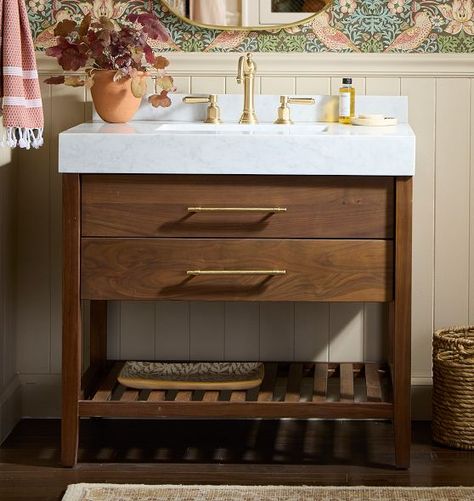 Bathroom Sinks & Vanities | Rejuvenation 36" Vanity, Light And Dwell, Interior Design Resources, Classic American Style, Powder Bath, Wood Bathroom, Bathroom Sinks, Bathroom Sink Vanity, Bathroom Renos