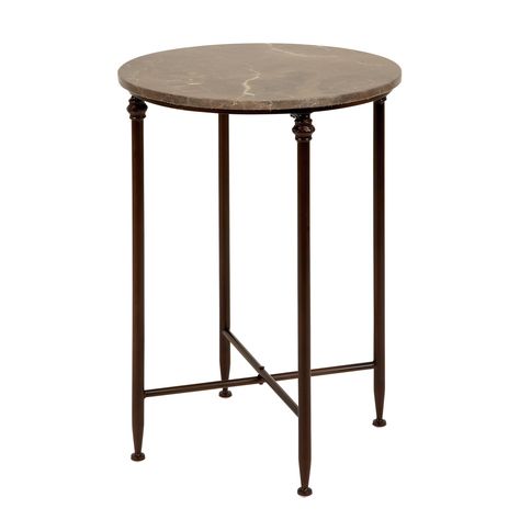 Marble Top End Tables, Marble Accent Table, Carolina House, Metal Accent Table, Round Accent Table, Beige Marble, Metal Side Table, Coffee Table Accents, Affordable Furniture