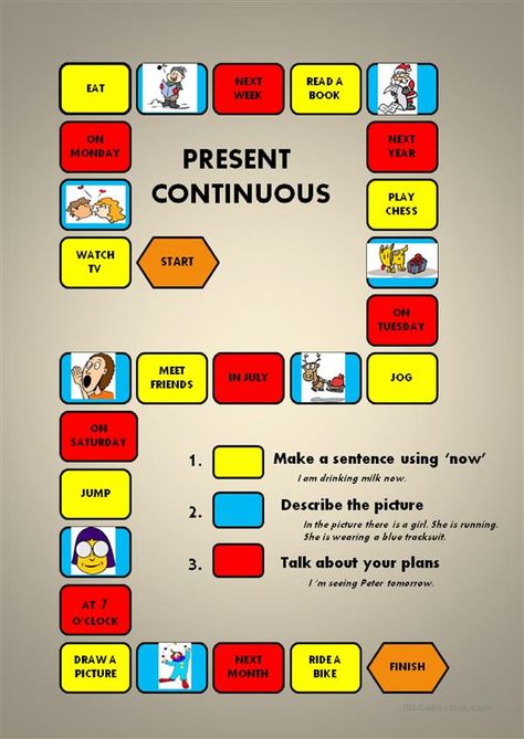 English Grammar Games, Present Perfect Simple, Present Perfect Continuous, Past Continuous, Present Continuous Tense, Grammar Games, Present Continuous, English Games, Speaking Activities