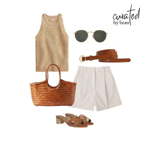 Trouser Shorts Outfit, Sweater Tank Top Outfit, Knowledge Aesthetic, Wag Aesthetic, Classy Shorts, Turkey Summer, Vision 2023, Short Social, Europe 2024