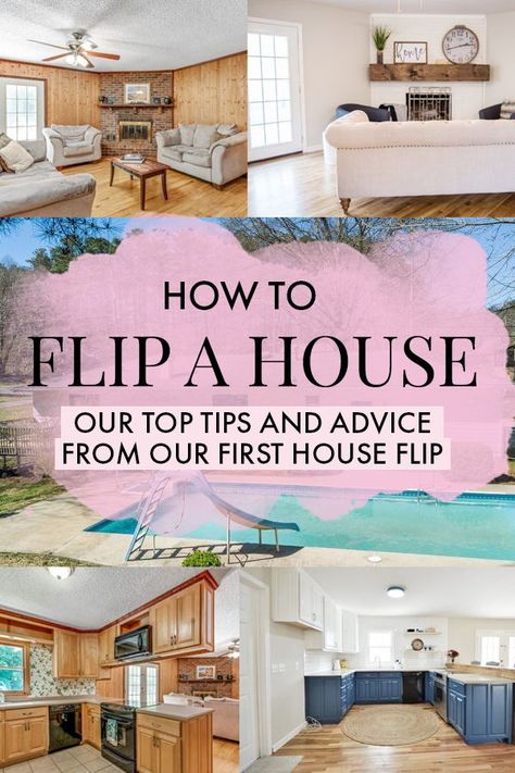 Thinking of flipping a house? I won't lie, it's definitely a lot of work! Here's everything you need to know before starting your first house flip plus our top tips and advice for first time flippers! Fix And Flip Houses Ideas, Flip House Ideas, Business Llc, House Flipping Business, House Diys, Home Flip, Real Estate Investing Rental Property, Flipping Business, House Flipper