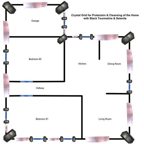 Protecting Your Home with the Energy of Crystal Grids - I am often asked about using crystal grids for protection of the home and family. A crystal grid is a geometric arrangement of healing stones used with intention to manifest a desired result. Using... Crystals Healing Grids, Light Healing, Crystal Power, Protection Crystals, Crystal Therapy, Crystal Grids, Home Protection, Crystal Healing Stones, Crystals Healing