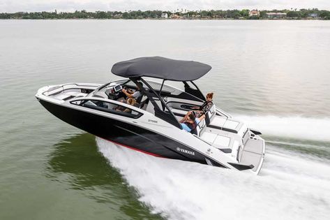 Boat Review: Yamaha 275E, Going Propless | PropTalk Yamaha Boats, Boat Fashion, Jet Boats, Thrill Ride, Steering Column, Small Boats, Boats, Trim, Quick Saves