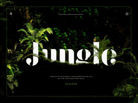 Hi everyone, check out my new concept design. It’ll be a series of screens dedicated to nature. The topic of the first screen is ‘Jungle’ where my aim is to show volume and depth, that’s why I’ve d... Inspiring Instagram Accounts, Dark Jungle, Facebook Design, Business Website Design, Museum Poster, Website Design Layout, Welcome To The Jungle, Web Layout Design, Web Layout