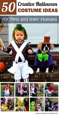 50 Creative Halloween Costume Ideas for Pets and their Humans Family And Pet Halloween Costumes, Dog And Human Halloween Costumes Diy, Family Of 3 And A Dog Halloween Costumes, Dog Human Costumes, Cute Dog And Human Halloween Costumes, Pet And Human Costumes, Unique Dog Halloween Costumes, Dog And Human Costume Ideas, Family Costumes With Baby And Dog