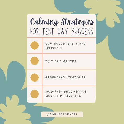 Looking for helpful Test Taking Calming Strategies? Try these 4 strategies to help your students feel calm and ready! Wonyoung Pilates, School Counseling Ideas, Counselor Keri, School Counseling Activities, Elementary School Counselor, School Counseling Lessons, Test Taking Strategies, Calming Strategies, Counseling Kids