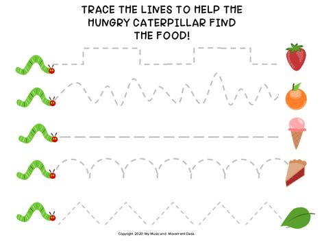 Caterpillar Lesson Plans Toddler, The Very Hungry Caterpillar Literacy Activities Preschool, The Very Hungry Caterpillar Gross Motor Activities, Hungry Caterpillar Games, Very Hungry Caterpillar Writing Activity, Kindergarten Very Hungry Caterpillar, Very Hungry Caterpillar Printables, Preschool Prewriting, Caterpillar Activities