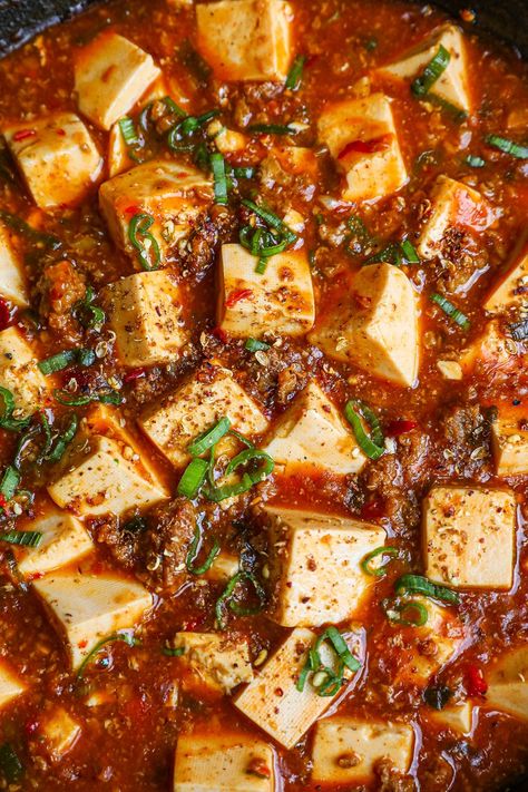 Mapo Tofu Recipe, Vegetarian Oyster Sauce, Seonkyoung Longest, Mapo Tofu, Tofu Recipe, Homemade Chili, Signature Dishes, Spicy Sauce, Recipe Ingredients