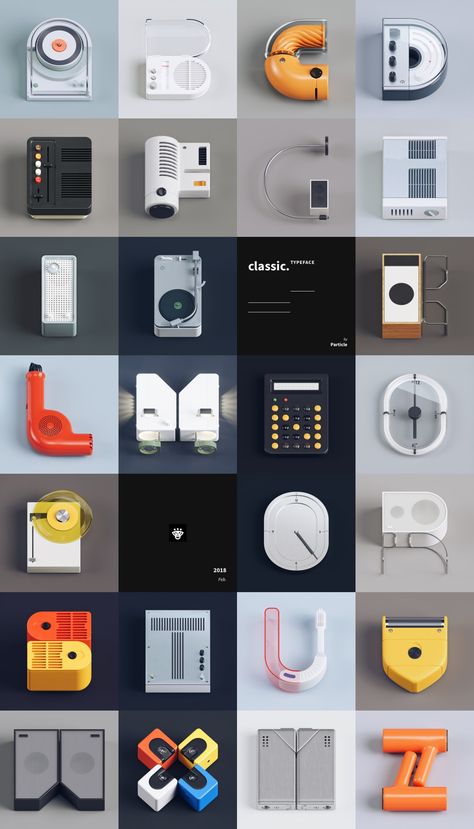 Alphabet, Particle, design Gao Yang #iconic #design #dieterrams #Braun  #madeingermany @homemagazineita Dieter Rams Design Products, Braun Dieter Rams, Dieter Rams Design, Drukarka 3d, Braun Design, Dieter Rams, 3d Typography, Industrial Design Sketch, Poster Layout