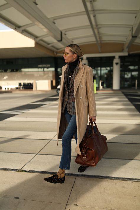 Airport looks // Travel in style // Keeping it cozy and chic while traveling is key // Click through to Atlantic-Pacific to see Blair's go-to travel uniform #shopstyle #topshop #gucci #ad Gucci Ad, Travel Airport, How To Wear Blazers, Atlantic Pacific, Airport Look, Fashion Sites, Style Travel, Travel In Style, Olivia Palermo