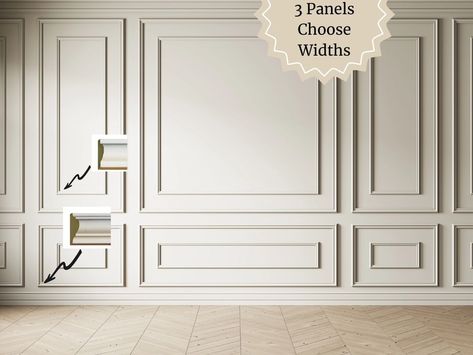 New double framed wall wainscoting kit 👌 choose between 12 different options for your exact wall! Link in bio #walltrim #homedecor #wallpaneling #walldecor #wallmoulding #wainscoting #wondrwallz Wall Molding Design, White Wall Paneling, Board And Batten Wall, Double Frame, Wall Trim, Tall Ceilings, Wall Molding, Board And Batten, Wainscoting