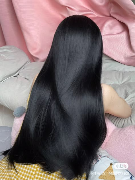 Long Straight Black Hair, Shiny Black Hair, Straight Black Hair, Hair Goal, Easy Hairstyles For Thick Hair, Hair Inspiration Long, Long Silky Hair, Hair Growing Tips, Really Long Hair