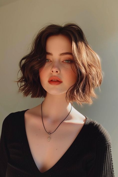 Short Hair Cuts For Teenage Girls Ideas, Short Messy Hair With Bangs, Short Hair Styles Color Ideas, Type Of Short Haircut, Short Hair Cuts For Women Round Shape, Haircut For Short Hair For Women, Short Bob Highlights, Trendy Haircuts For Short Hair, Short Hair For Summer