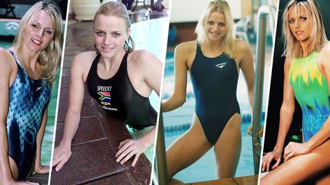 Before marrying Prince Albert of Monaco, Princess Charlene was an Olympic swimmer – see her best poolside and sporty swimsuit moments Sporty Swimsuit, Swimming Pool Ladders, Prince Albert Of Monaco, Monaco Princess, Swimming Kit, Olympic Swimmers, Swimsuits Sporty, Charlene Of Monaco, Princess Charlene