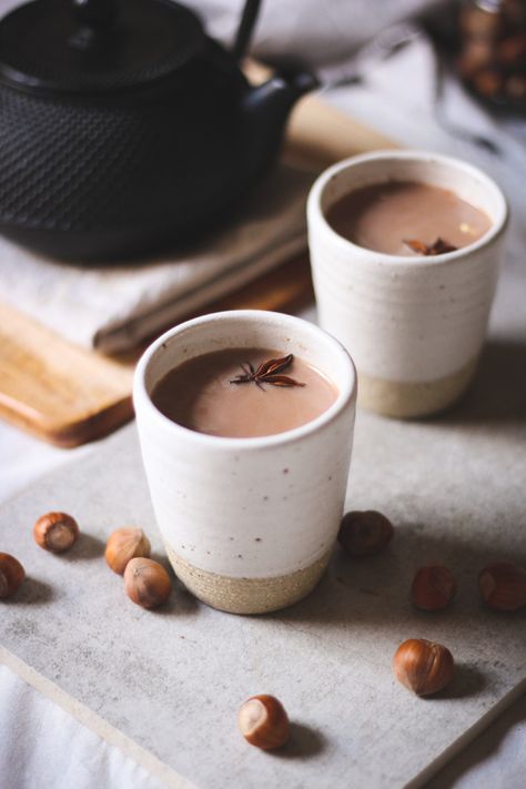 Chilli Hot Chocolate, Chai Hot Chocolate, Roasted Hazelnuts, Coffee Product, Hazelnut Milk, Winter Drinks, Hot Chocolate Recipes, Recipe Roundup, Drink Milk