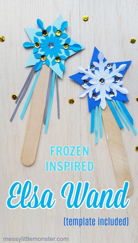 Elsa Crafts, Magic Wand Craft, Elsa Magic, Disney Camp, Wand Craft, Disney Crafts For Kids, Frozen Crafts, Disney Activities, Princess Crafts