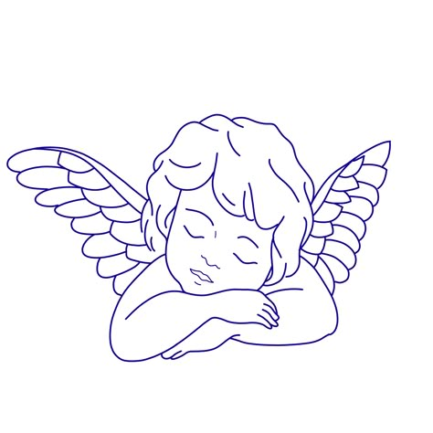 Simple Angel Tattoos, Small Angel Tattoo, Angel Outline, Baby Angel Tattoo, Cherub Tattoo, Kunst Tattoos, Tattoo Outline Drawing, Tattoo Zeichnungen, Angel Tattoo Designs