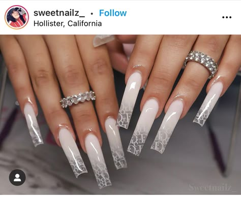 Boujee Christmas, Nails Long Square, Boujee Nails, Dior Nails, Nails Pedicure, Brown Acrylic Nails, Nails Luxury, Pointed Nails, White Acrylic Nails