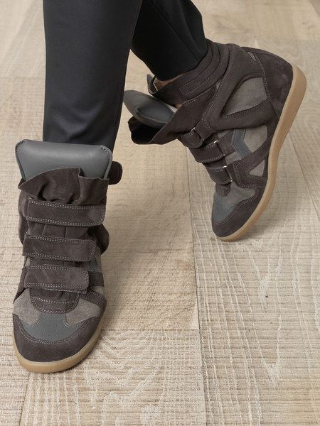 #Isabel #Marant Bekett Wedge Trainers in Gray (charcoal) - Lyst Isabelle Marant, Wedges Outfit, Isabel Marant Sneakers, Marant Shoes, Wedge Trainers, Isabel Marant Shoes, Dream Jeans, Sneaker Lovers, Trainer Heels