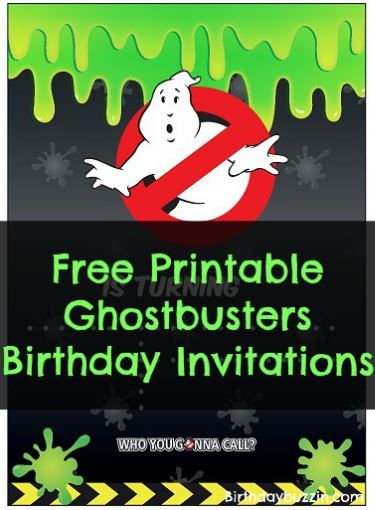 Looking to throw an amazing Ghostbusters birthday party? Use these free printable Ghostbusters birthday invitations to let all the rest of the team know that they are invited to a day of Ghost catching, fun and birthday cake. The free templates include a background which has green slime oozing down. The Ghostbusters emblem is also … Ghostbusters Party Invitations, Ghostbusters Birthday Party Invitations, Ghostbusters Birthday Invitations, Ghostbuster Themed Party, Ghostbuster Birthday Party Ideas, Ghostbusters Party Ideas, Ghostbuster Birthday, Ghost Busters Birthday Party, Ghostbusters Birthday