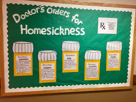 RA bulletin board about homesickness! Life Skills Bulletin Board, Ra Board Ideas, Residence Life Bulletin Boards, Dorm Bulletin Boards, Res Life Bulletin Boards, Resident Assistant Bulletin Boards, Inspirational Bulletin Boards, December Bulletin Boards, Health Bulletin Boards