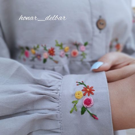 Kurti Design Embroidery Patterns, Self Embroidery Kurtis, Embroidery On Kurtis Hand, Shirt Dress Embroidery, Embroidery In Tshirt, Handmade Embroidery Designs For Kurtis, Handmade Embroidery Designs For Suits, New Embroidery Designs Suits, Embroidery Designs On Suits