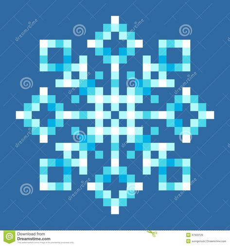 Illustration about 8-Bit Pixel Snowflake. EPS8 Vector with each square separated for easy modifications. Illustration of frost, cold, festive - 47933126 Snow Pixel Art, Pixel Snowflake, Winter Mosaic, Geek Squad, Snow Winter, Game Ideas, Eps Vector, 8 Bit, Diy Crochet