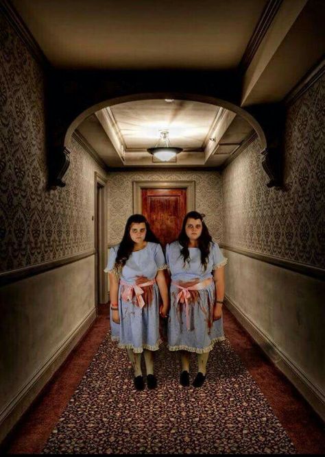 Spooky twin teen the shining costumes Evil Twins Costume, Creepy Twins, Twin Costumes, Evil Twin, Halloween 2020, The Shining, Scarecrow, Costume Ideas, Random Things