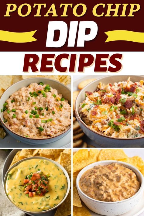 It's not a party without these scrumptious potato chip dip recipes. Whether you like them hot, cold, creamy, or tangy, they'll be a hit at your next bash. Potato Chip Dip Recipes, Best Potato Chip Dip, Best Potato Chip Dip Recipe, Potato Chip Dip, Chip Dip Recipe, Best Potato Chips, Dip For Potato Chips, Recipes For Parties, Fancy Appetizer Recipes