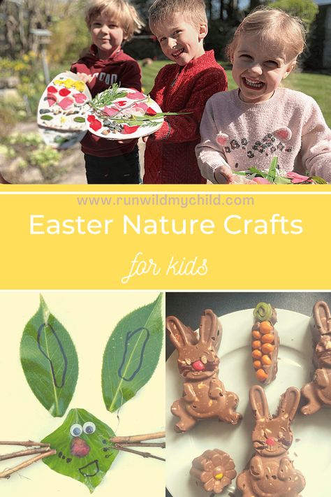 Easter Nature Crafts for Kids • RUN WILD MY CHILD Nature Easter Crafts For Kids, Forest School Easter Activities, Nature Easter Crafts, Easter Forest School Activities, Easter Nature Crafts, Ostara 2024, Nature Activities For Kids, Outdoor Preschool, Nature Crafts For Kids